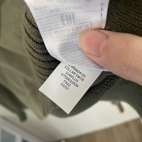 GAP Surplus Green Collared Ribbed Sweater Size X Small - Picture 8 of 10